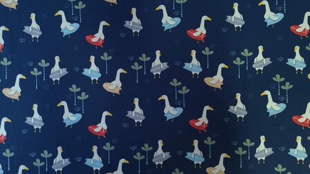 Cotton Jersey Surf Goose Navy