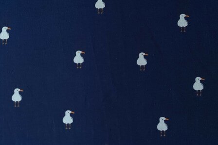 Cotton Jersey Seagull Navy