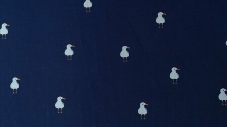 Cotton Jersey Seagull Navy