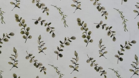 Cotton Jersey Twigs Off White