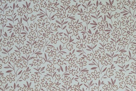 Cotton Jersey Milles Fleurs Off White