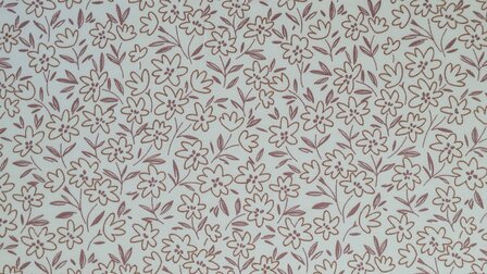 Cotton Jersey Milles Fleurs Off White