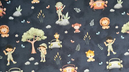 Cotton Jersey Happy Safari