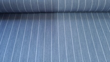 Pin Stripe Stretch Blue