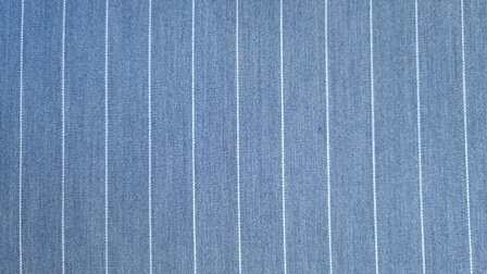 Pin Stripe Stretch Blue