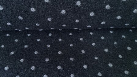 Boiled Wool Dots Black/Grey