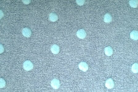 Boiled Wool Dots Blue/Mint