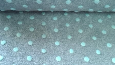 Boiled Wool Dots Blue/Mint
