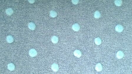 Boiled Wool Dots Blue/Mint