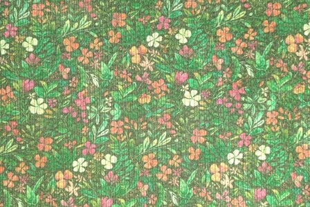 Stretch-Cord Little Flowers Green