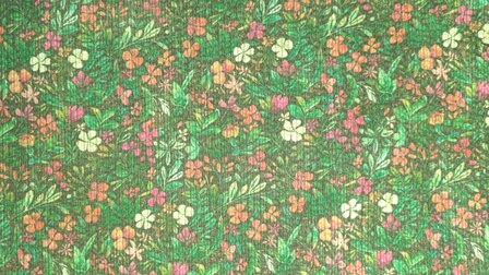 Stretch-Cord Little Flowers Green