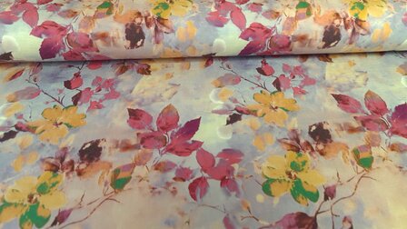 Bamboo Jersey Flowers Yellow