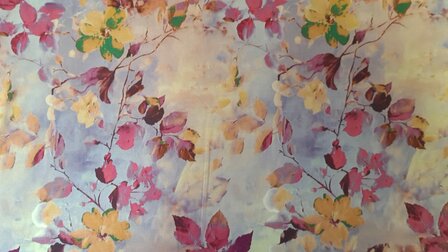 Bamboo Jersey Flowers Yellow