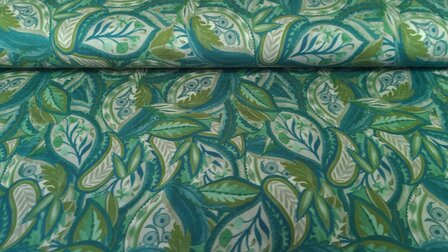 Bamboo Jersey Leaves Green