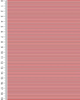Boordstof Strepen Rood