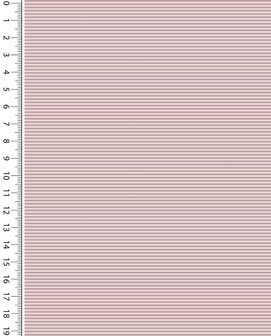 Boordstof Strepen Oud Roze