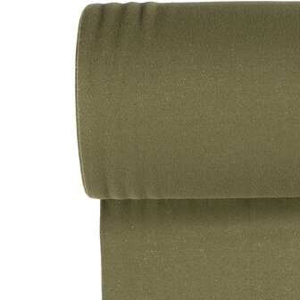Boordstof Glitter Olijf Groen