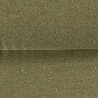 Boordstof Glitter Olijf Groen