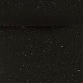 Boordstof Glitter Zwart