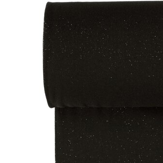 Boordstof Glitter Zwart