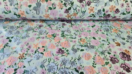 Jacquard Lillya Mint/Mauve