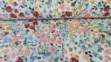 Jacquard Lillya Mint/Coral