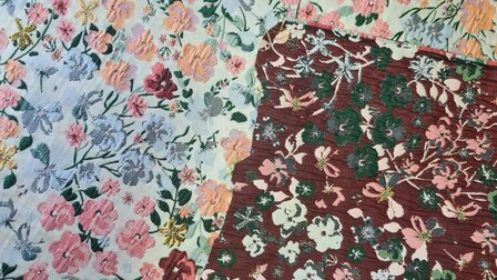 Jacquard Lillya Mint/Coral