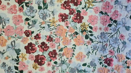 Jacquard Lillya Mint/Coral