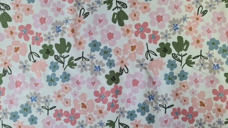 French Terry Little Flowers Off White