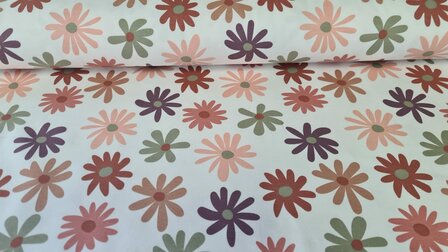 French Terry Flowers Off White