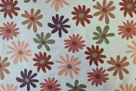 French Terry Flowers Off White