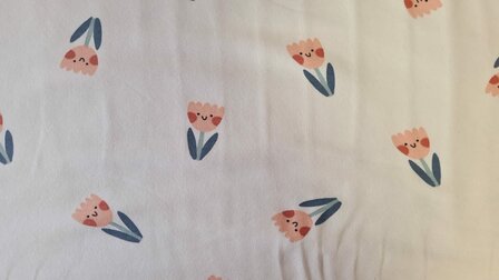 French Terry Sweet Flowers Off White