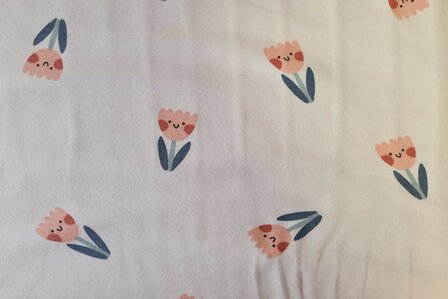 French Terry Sweet Flowers Off White