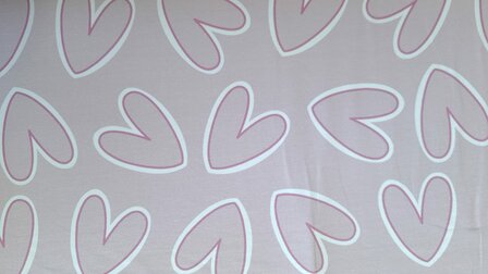 French Terry Hearts Ros&eacute;