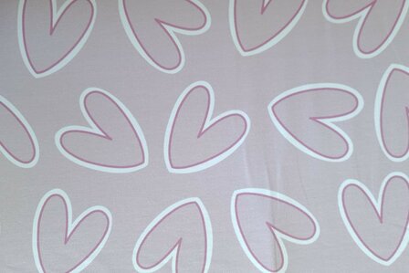 French Terry Hearts Ros&eacute;