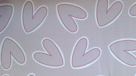 French Terry Hearts Ros&eacute;