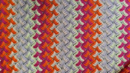 Knitted Zig Zag Multi Fuchsia