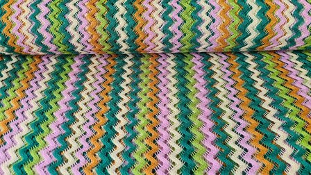 Knitted Zig Zag Multi Green