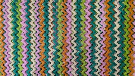 Knitted Zig Zag Multi Green