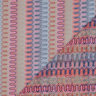 Knitted Zig Zag Shiny Coral