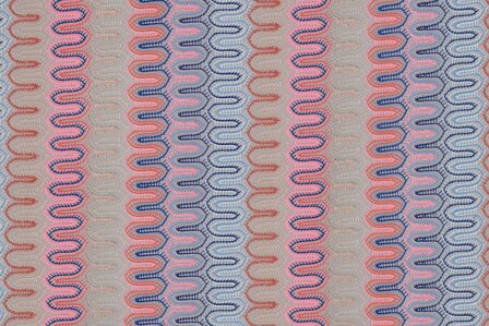 Knitted Zig Zag Shiny Coral