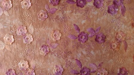 Cotton Embroidery Tie Dye Multi Brick