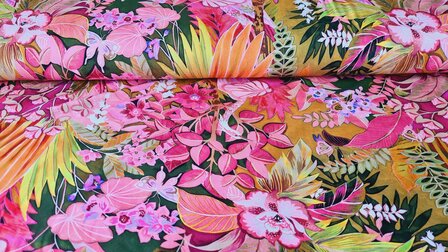 Viscose Jersey Jardin Multi-Pink