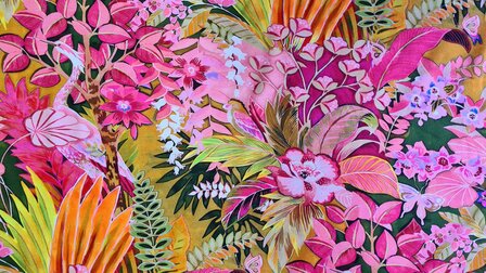 Viscose Jersey Jardin Multi-Pink