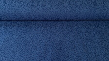 Washed Stretch Jeans Leopard Blue
