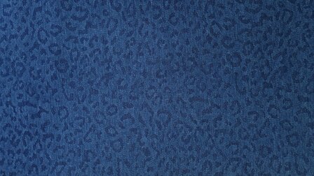 Washed Stretch Jeans Leopard Blue