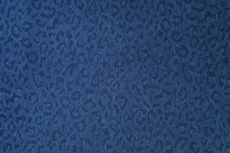 Washed Stretch Jeans Leopard Blue