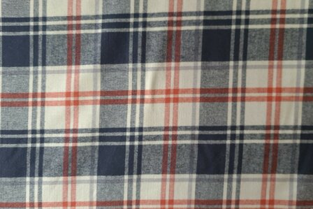 Cotton Flannel Check Blue