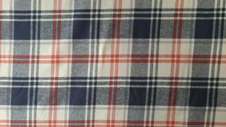 Cotton Flannel Check Blue