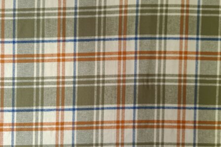Cotton Flannel Check Green